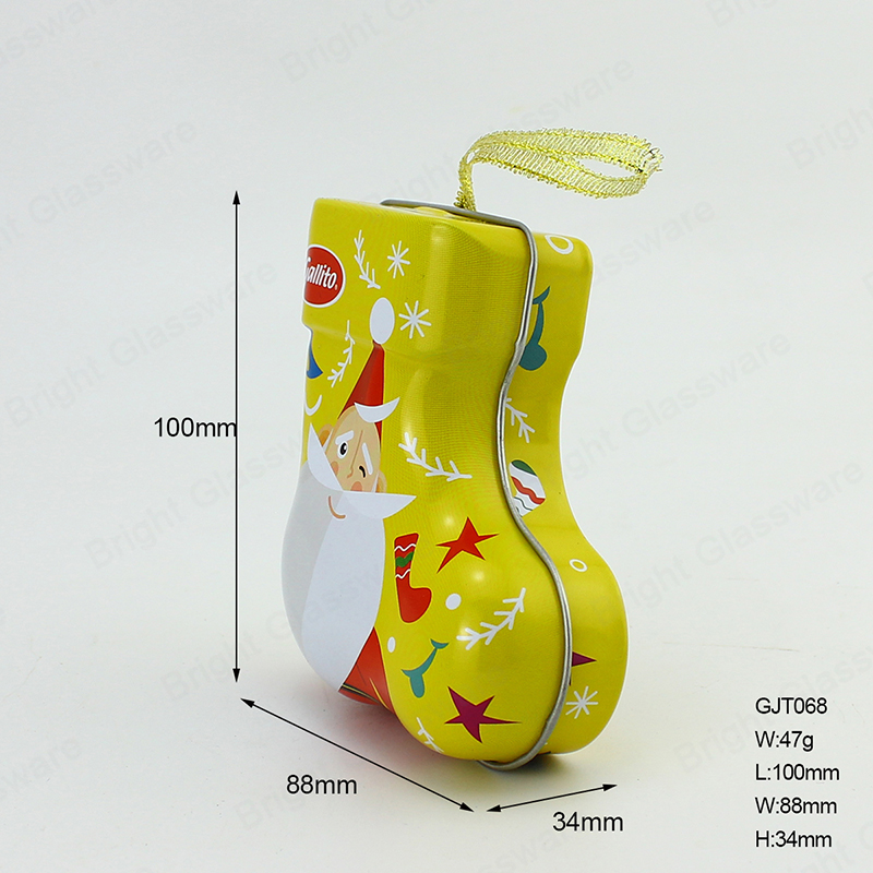 Art Sock Shapes 100*88*34mm GJT068 Tinplate Jar with Cartoon Character