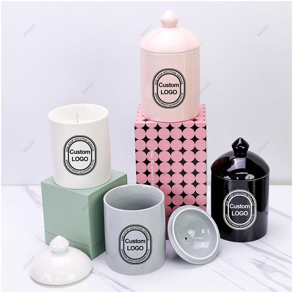 Hot Sale Custom Logo Message Candle Jar Spray Color with Box
