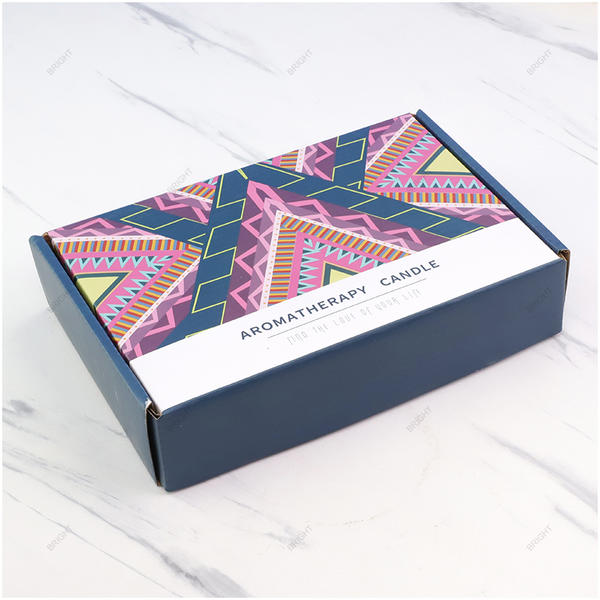 New Design 6 Packs Colorful Square Candle Box Custom Logo Size