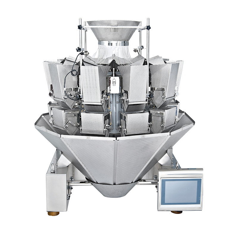Energy Saving 10 heads Multihead Weigher With The IP65 Cabinet Weighing Machine For 10-1500g Frozen Food