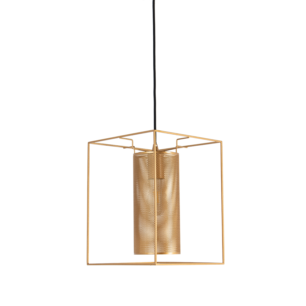 PL-21044 Grid Tube Pendant Lamp With Perforated Metal