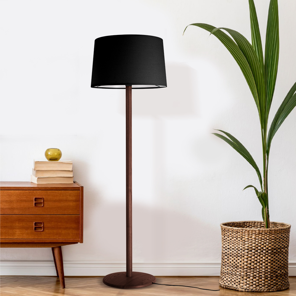 FL-18019 Pole Wood Floor Lamp