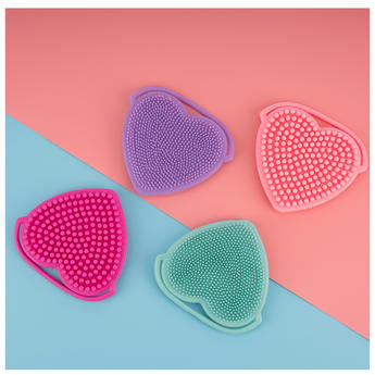 Manual silicone facial brush Double sided bath brush Cosmetic cleaning brush Bathroom cleaning pore removing brush