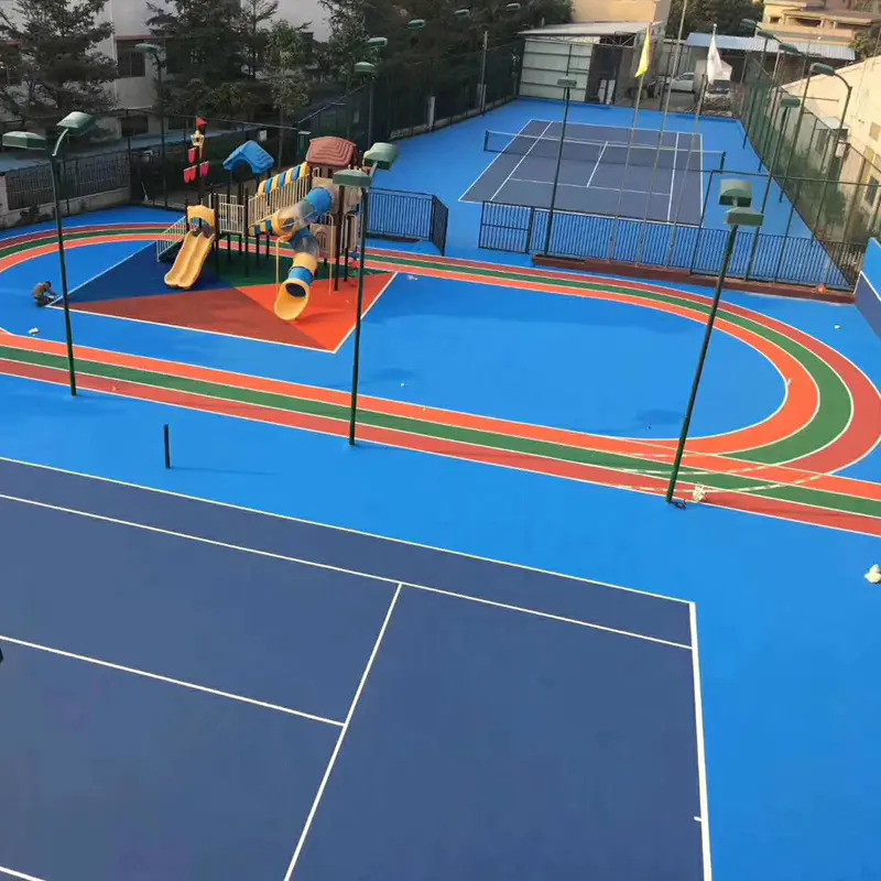 Sandwich SPU Sport Floor for Multifunctional Sport Court Basketball, Volleyball, Tennis and Badminton Court
