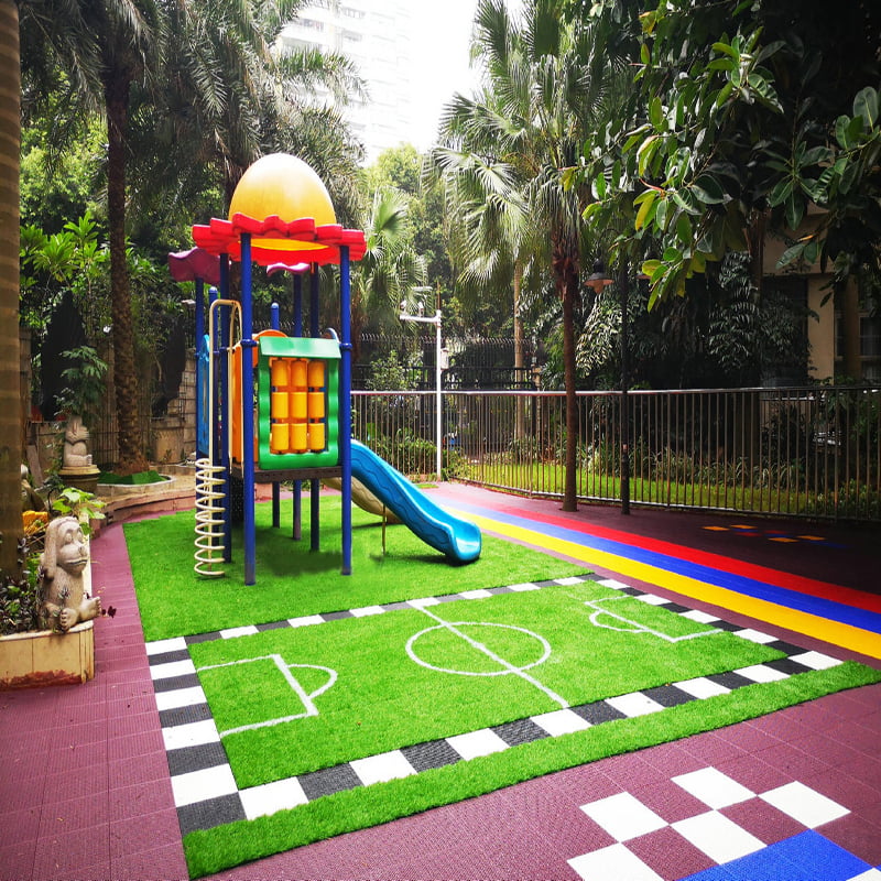 Rollo de césped artificial de paisaje para parque infantil y parque