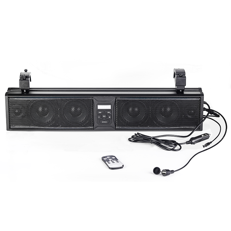 Marine Audio ATV UTV soundbar system with Bluetooth MP3 IP65 Waterproof remote control and built in 6 speakers