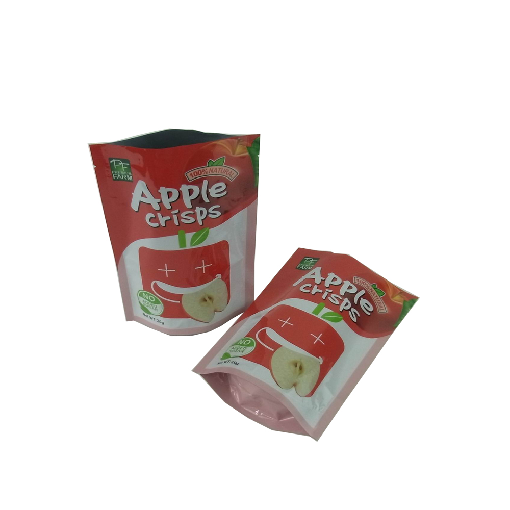 Bolsa de papel de aluminio para el embalaje de Apple Crisps