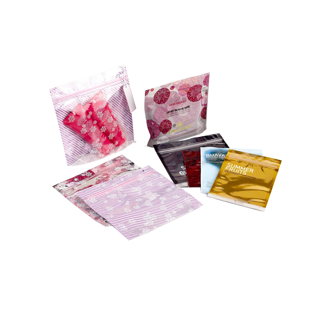 Printed Mylar Cosmetic Packaging Bag with Zipper