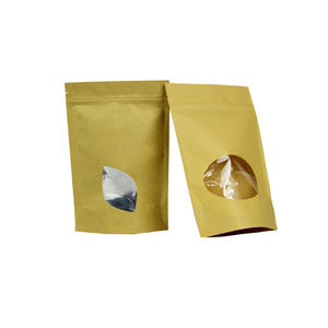 Kraft Stand Up Pouches With Window, Kraft Stand Up Pouches  Factory