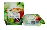 Bolsa de manzana con cremallera de plástico FDA impresa personalizada