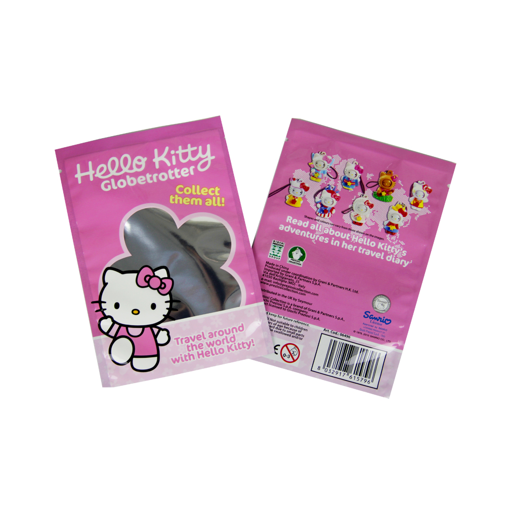 Hello Kitty Globetrotter Minifiguren Verpackung Mylar Alufolie Beutel