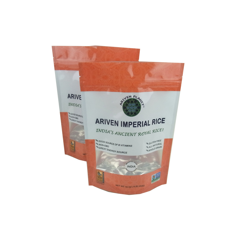 Bolsas de papel de aluminio de grado alimenticio para el paquete de arroz de 1 LB