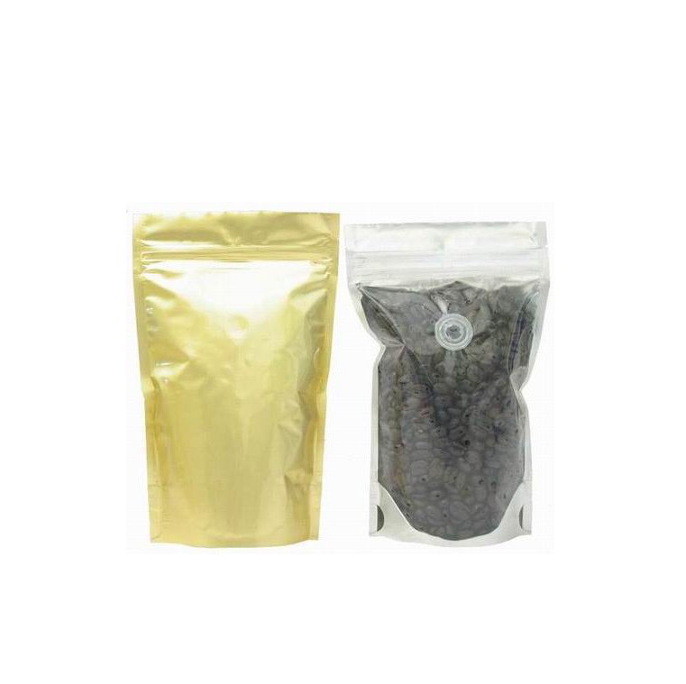 Stand Up Coffee Bean Bags With Degassing Valve