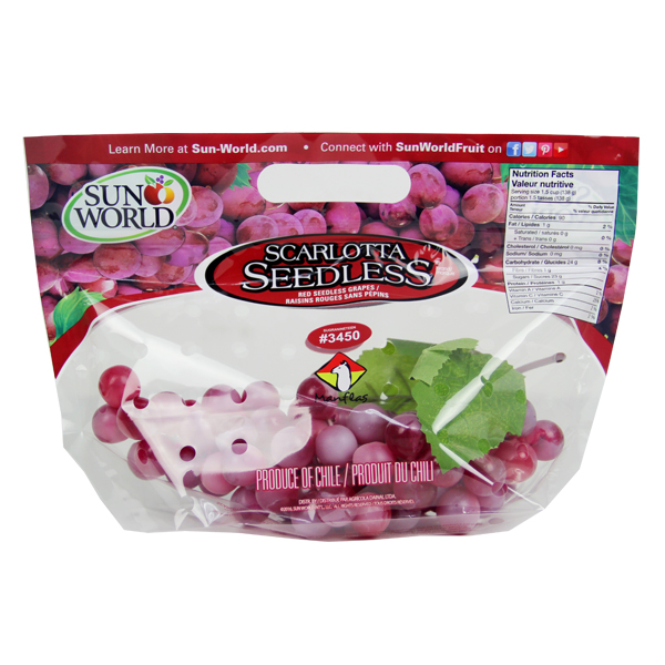 Seedless Table Grape Packaging Sacchetto con cerniera