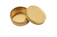 2OZ gold round shaped small tin cans for candles 