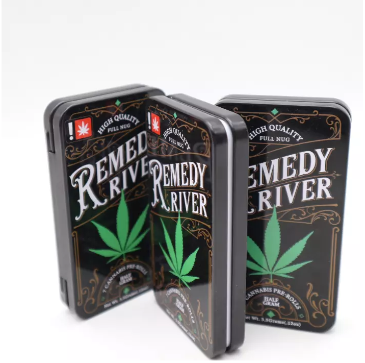 caja de metal personalizada de grado alimenticio latas de tabaco vacías fabricante de paquetes de estuches de cigarrillos