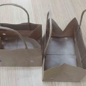wet strength cherry tomato paper bag with ventilation and brown handle