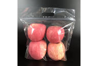 Sacchetti di imballaggio in plastica riciclabile per prodotti freschi con cerniera per mele