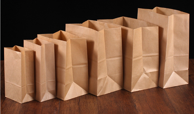 Bolsas de comida rápida de papel marrón para llevar