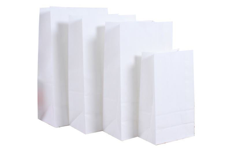 Bäckerei weiße Blockboden Kraftpapierbeutel ohne Henkel