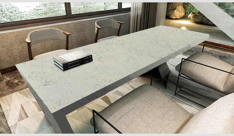 Carrara Marble Quartz Sand White Countertops Custom Made 4016
