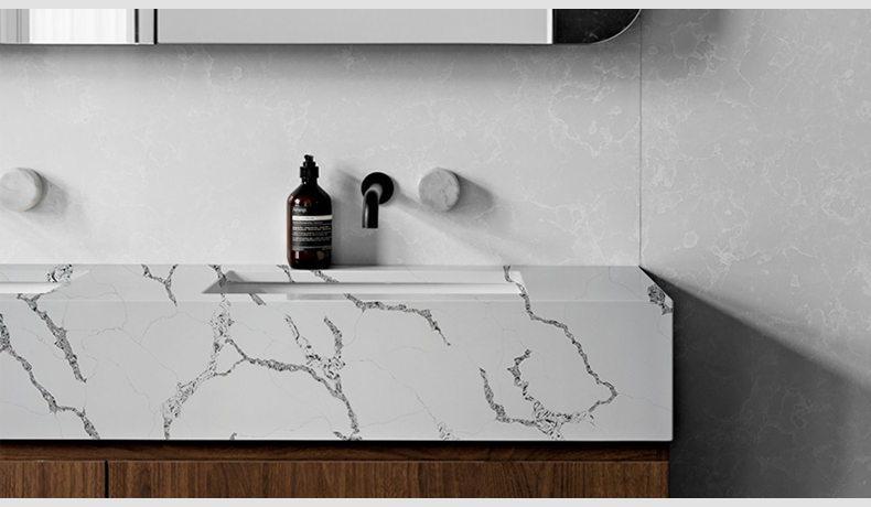 5077 Calacatta Vagli Artificial Quartz Kitchen Bathroom Countertop 