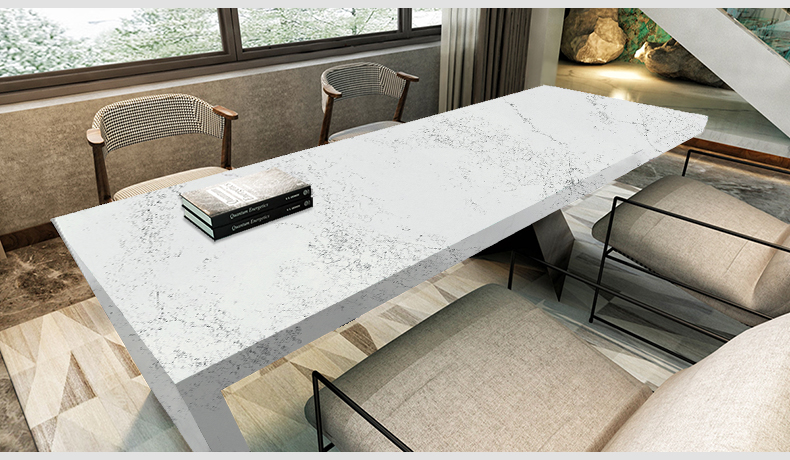 6009 Empira White Honed Concrete Quartz Countertops Flooring