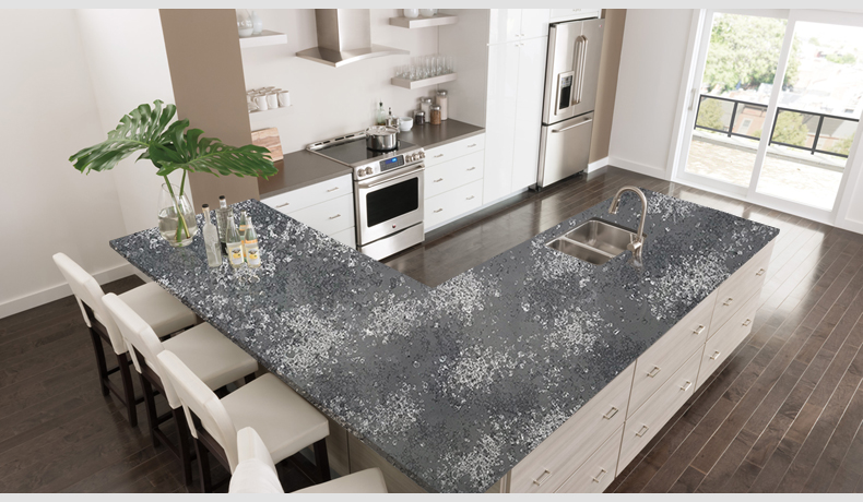 6003 Tropic Grey Snowflake Texture Concrete Quartz