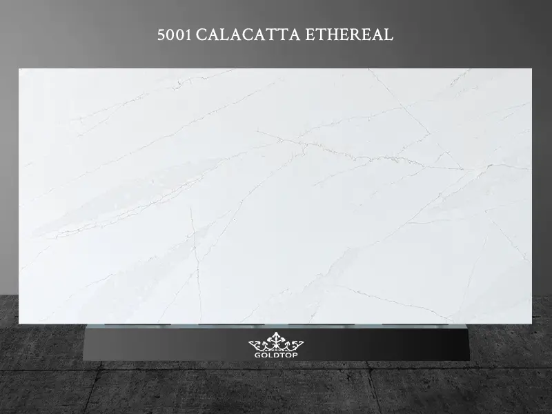 Calacatta Series Quartz Calacatta Quartz White Quartz Calacatta Ethereal Quartz 5001