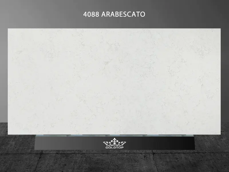 Glitter white Marble Quartz Arabescato New Style 4088