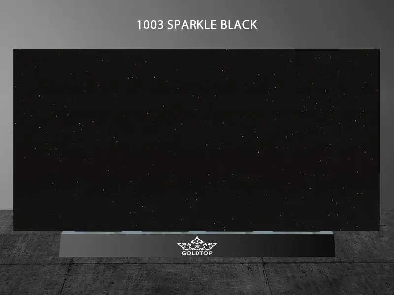 MUSTEKASVI Glitter Musta kimalteleva kvartsi huippuluokan kivi1003