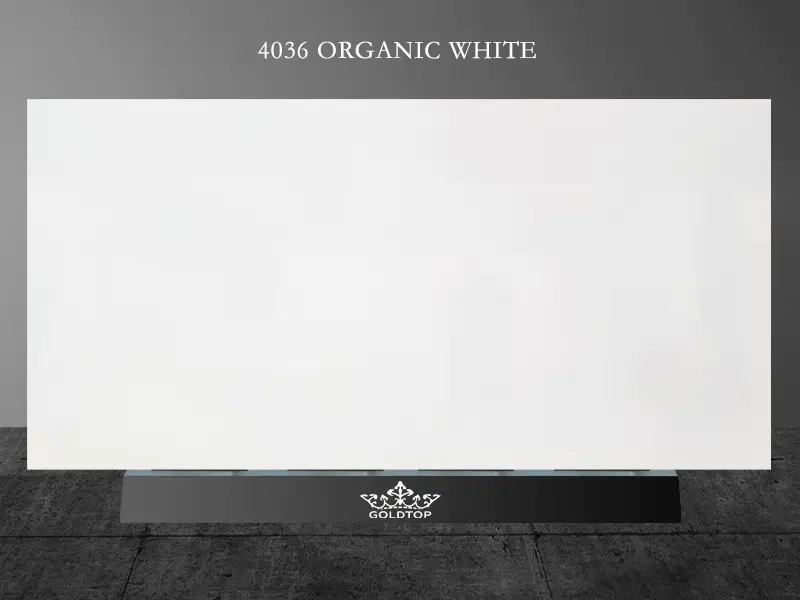 Organic White Quartz Countertop Marble Factory Price 4036