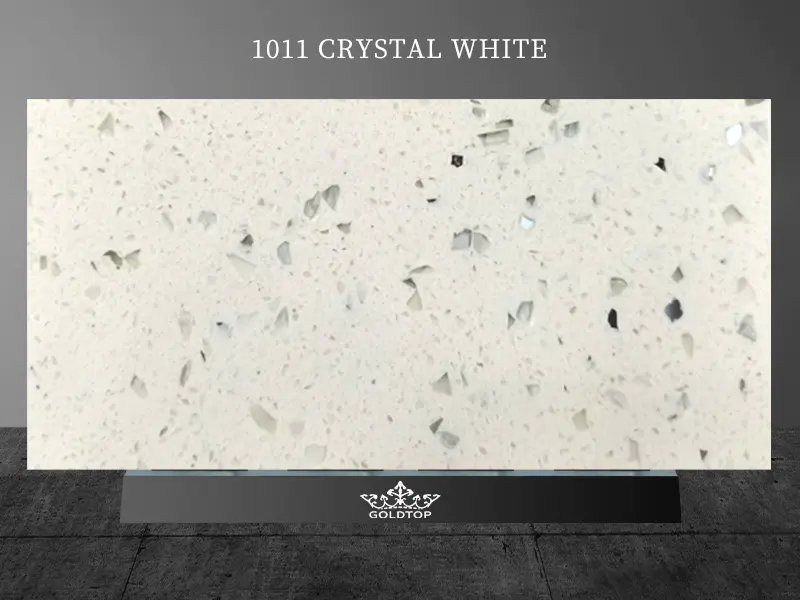 1011 Crystal White Quartz Benkeplater Slab melkeaktig engros