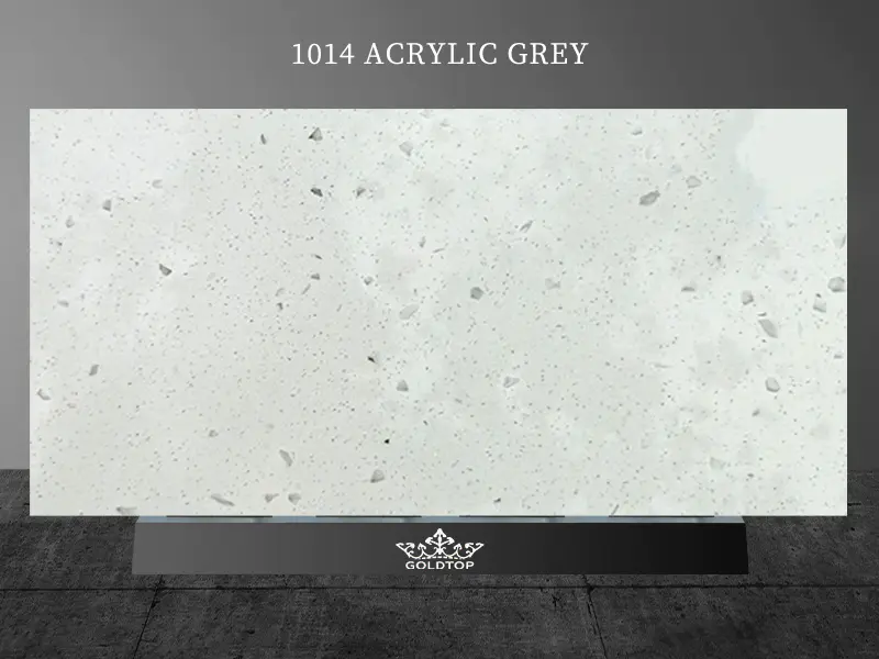 1014 Акриловые серые кварцевые плиты столешницы для кухонной ванной комнаты