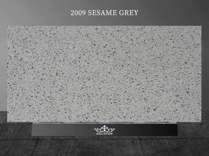 Sesame Grey Quartz Countertop With Black Veins 2009