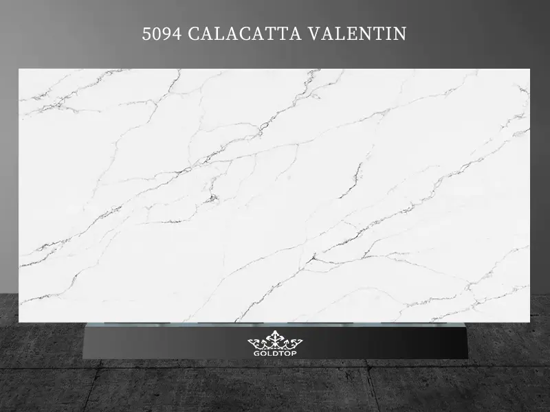 5094 Calacatta benkeplater i valentinkvarts