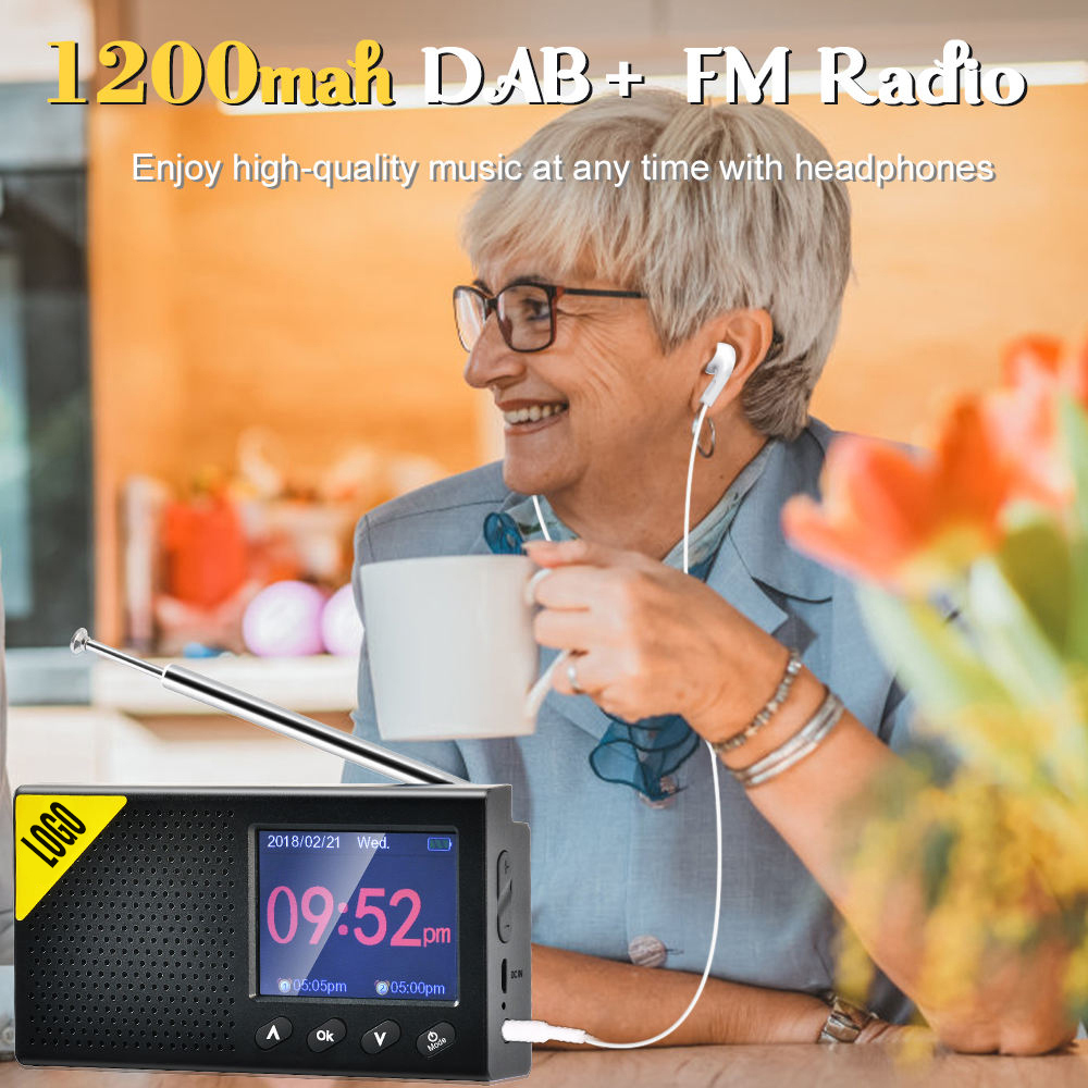 Portable DAB DAB auto digital fm radio with BT9
