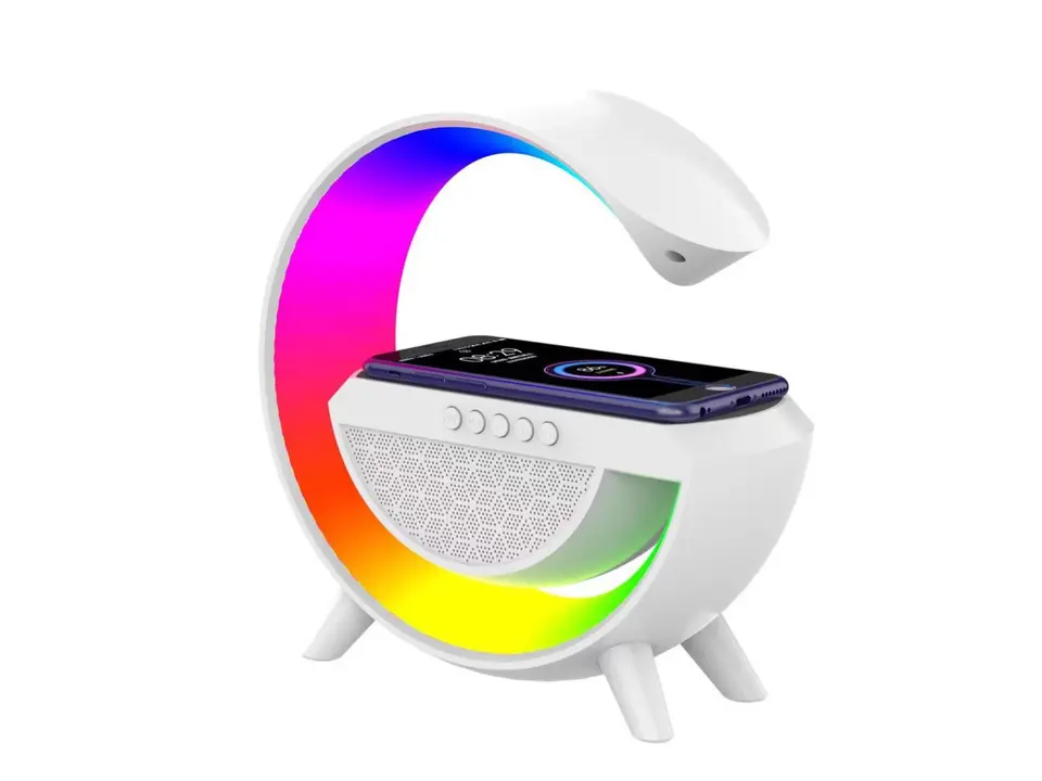 Multifunctional Ambient Light Speaker Alarm Clock Wireless Charger