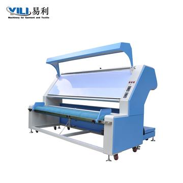 Fabric inspection and relaxing machine with edge alignment control