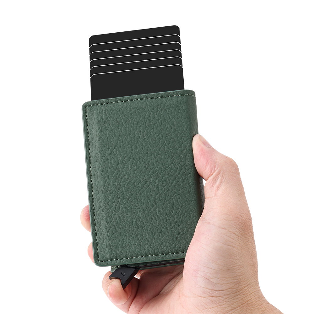 FD03S-2 Lychee Cowhide Magnetic RFID Wallet