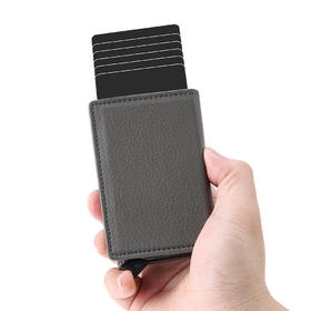 FD03S-5 Magnetyczny portfel RFID z skóry bydlęcej liczi