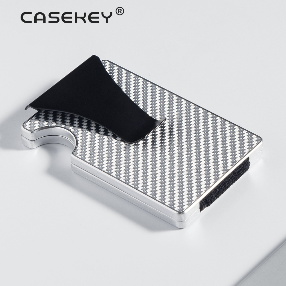 Carteira porta-cartões XD08B-1 Carbon Fiber RFID
