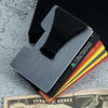 XD08C Cepillado RFID Card Holder Cartera de metal con clip negro