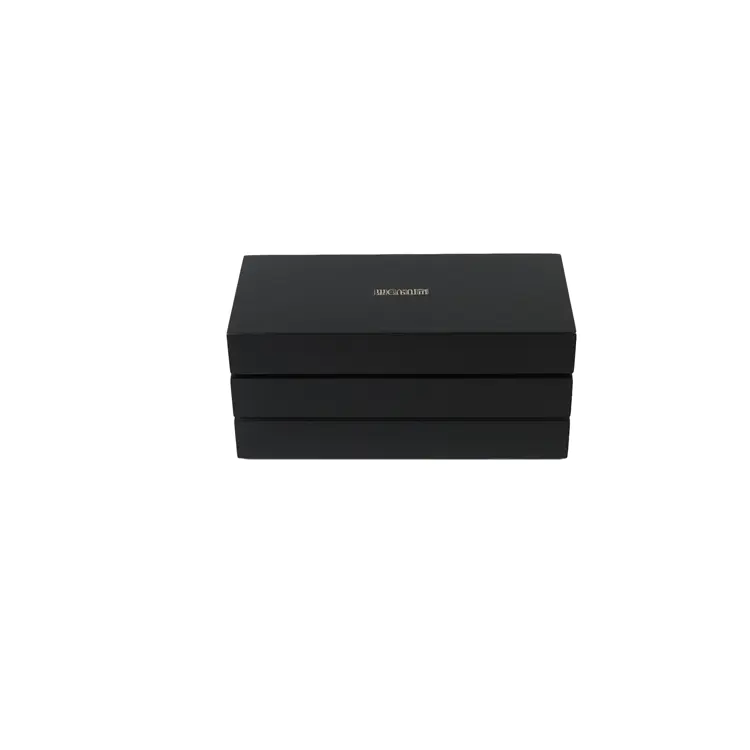 DSJ-1009 Wooden Gift Packaging Box Black Frosted Painted Flannel Jewelry Box wooden jewelry box