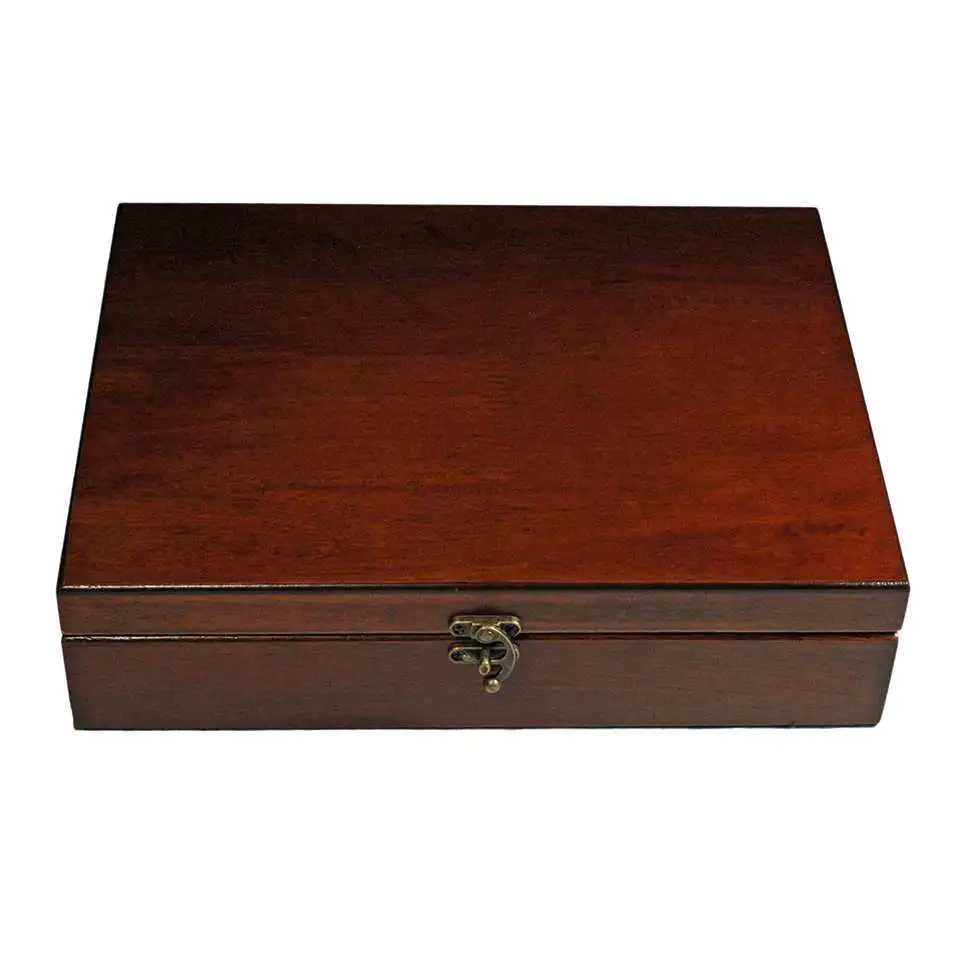 DS02 Solid Wood Boutique Gift-giving Clamshell Design Packaging Tea Box  Wooden tea box