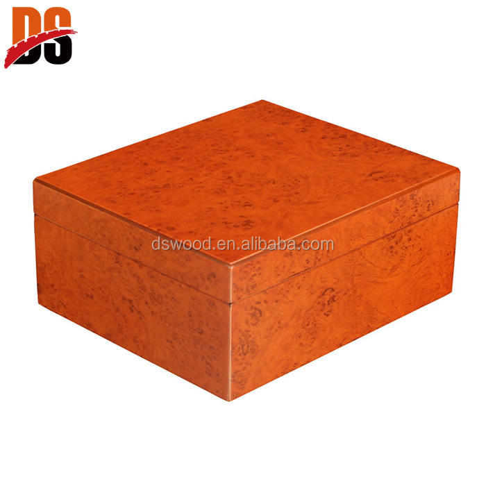 DSCB004 Solid Wood Matte Lacquer Large Capacity Moisturizing Wooden Cigar Box
