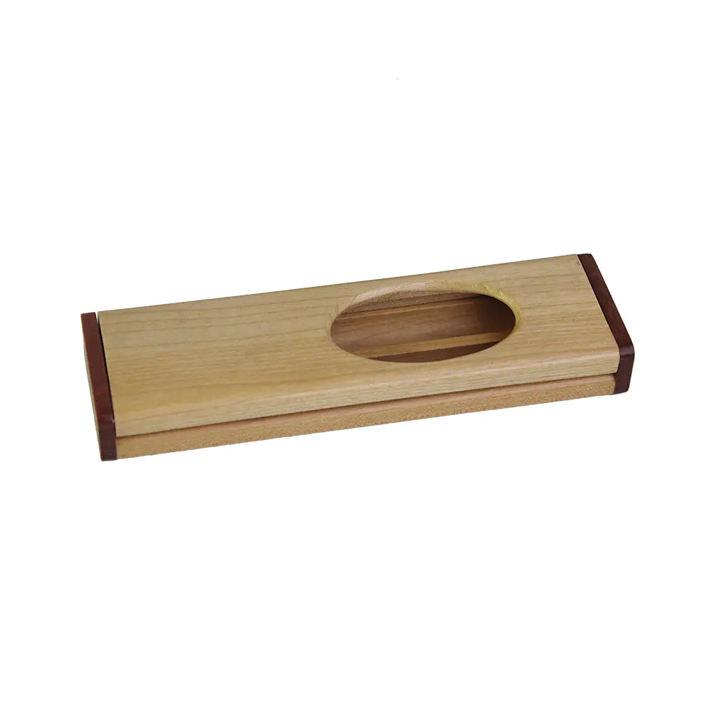 DSPB001 Wooden Gift Packaging Hollow Design Single Double Flip Pen Box Wooden pen box