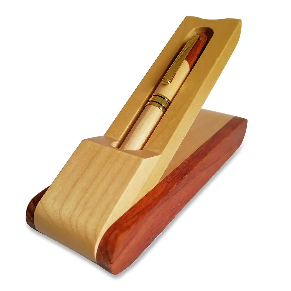 DSPB-002 Custom Wooden Business Office Stand Shelf Portable Wooden Pen Box