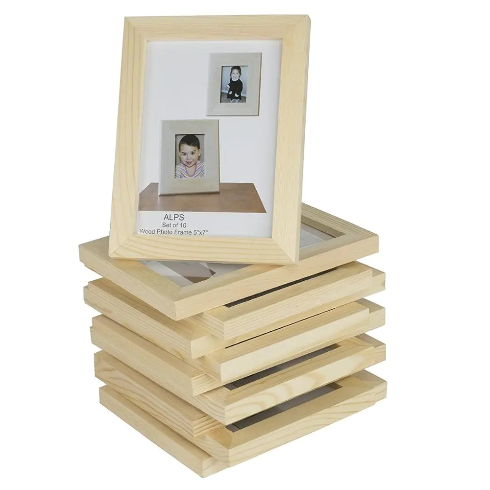 Solid Wood Retro Exquisite Thickened Right Angle 5 Inch Wooden Picture Frame