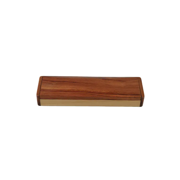 DSPB-005 Solid Wood Business Gift Rectangle Engraved Pen Neutral Wooden Pen Box